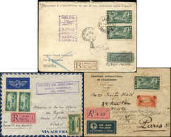 Let SYRIE 2 Lettres Par Avion De 1928 Avec Cachets 1er Vols (2 Différents), TB - Autres & Non Classés