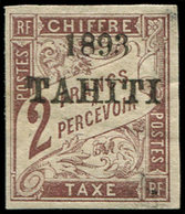 * TAHITI Taxe 26 : 2f. Marron, Gomme Partielle, TB. Br - Autres & Non Classés