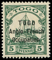 * TOGO 32B : 5pf. Vert, Surch. T II, Inf. Ch., TTB. C Et Br - Altri & Non Classificati