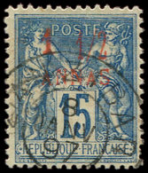 ZANZIBAR 3b : 1 1/2a. Sur 15c. Bleu, ANNAS Avec S, Obl., TB - Lettres & Documents