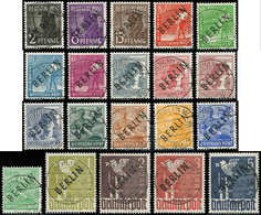BERLIN 1/20 : La Série Surch. Noire, Obl., TB - Unused Stamps