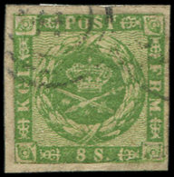 DANEMARK 9 : 8s. Vert Obl., TB - Other & Unclassified