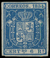 (*) ESPAGNE 27 : 6r. Bleu, Petit Défaut, Aspect TTB. C - Unused Stamps