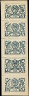 (*) RUSSIE Touva 102 : Indépendance 1943, Feuillet De 5, 2 Ex. Non Dentelés 3 Côtés, TB - Tuva