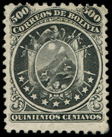 (*) BOLIVIE 13 : 500c. Noir, 9 étoiles, TB - Bolivia