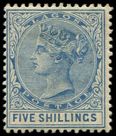 * LAGOS 25 : 5s. Bleu, TB - Nigeria (...-1960)