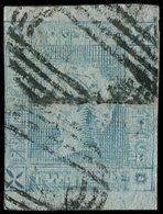 ILE MAURICE 8B : 2p. Bleu, Tête De Chien, Obl., Pli, Aspect TB - Mauritius (...-1967)