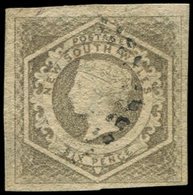 NOUVELLE-GALLES DU SUD 23a : 6p. Gris-brun, Filigrane 8, Obl., TB - Used Stamps