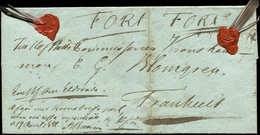 Let Finlande Grand Duché, Lettre En Exprès Du 9/4/1841 De Ojihuet à Tranhuet, Plumes Noires De COQ (transport De Nuit),  - Galline & Gallinaceo