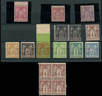 * Petit Lot De Type Sage Neufs, Dont N°81 Et 95, Qqs Ex. **, B/TB - Verzamelingen (in Albums)