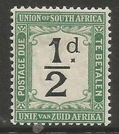 South Africa - 1915 Postage Due 1/2d MH *  SG D1  Sc J1 - Postage Due