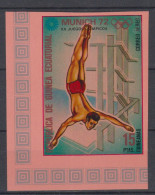 GUINEA ECUATORIAL 1972 OLYMPIC GAMES SPRINGBOARD DIVING IMPERFORATED - Immersione
