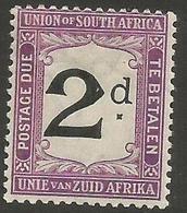 South Africa - 1914 Postage Due 2d MLH *  SG D3  Sc J3 - Timbres-taxe