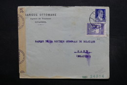 TURQUIE - Enveloppe Commerciale De Istanbul Pour La Belgique , Contrôle Postal - L 32426 - Covers & Documents