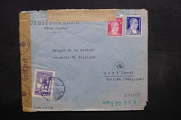 TURQUIE - Enveloppe Commerciale De Istanbul Pour La Belgique , Contrôle Postal - L 32432 - Briefe U. Dokumente