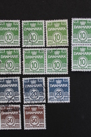 DANEMARK TIMBRES DE SERVICE 1981-1990 PAIRE VERTICALE HORIZONTALE NUANCE DE TON SUR LE VERT OBLITERES - Service