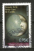 Nadal 2018. / NOËL 2018. Retable Église Sainte Croix De Canillo, Un Timbre Oblitéré, 1 ère Qualité - Used Stamps