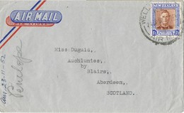 33138. Carta Aerea WELLINGTON (New Zealand) 1952 To Scotland - Briefe U. Dokumente