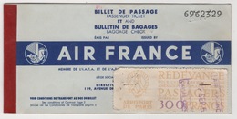 AIR FRANCE AIRLINES PASSENGER TICKET 1957 - Europe