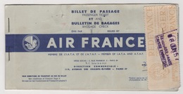 AIR FRANCE AIRLINES PASSENGER TICKET 1957 - Europa