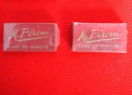 Lot De 2 étuis De 5 Lames Neuves M.PERONI Qualité Supérieure Fabrication Française TBE (N°1) - Lamette Da Barba