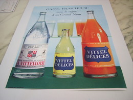 ANCIENNE PUBLICITE GAITE FRAICHEUR UN SODA   VITTEL DELICES 1955 - Posters