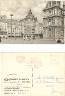 Carte Postale De Paris  Magasin BHV : Correspondance Commerciale 21 Mars 1966  Oblitération Commerciale Rouge BHV - EMA (Printer Machine)