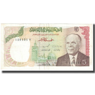 Billet, Tunisie, 5 Dinars, 1980, 1980-10-15, KM:75, TTB - Tusesië