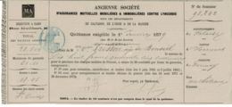 1879 - Quittance De Paiement Pour Assurance Incendie + état Des Sinistres 1877/1878 - Banco & Caja De Ahorros