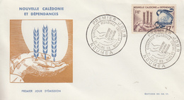 Enveloppe   FDC  1er   Jour   NOUVELLE   CALEDONIE    Campagne   Mondiale   Contre   La   Faim     1963 - FDC