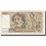 France, 100 Francs, Delacroix, 1984, P. A.Strohl-G.Bouchet-J.J.Tronche, TB - 100 F 1978-1995 ''Delacroix''