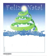 Brazil 2008 Aerogram Prepaid Stationery Merry Christmas Tree Jesus Cristo Redentor Tourism - Mint (GN 0016) - Ganzsachen