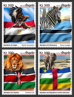 Angola.  2019 African Flags. (0111a)  OFFICIAL ISSUE - Francobolli