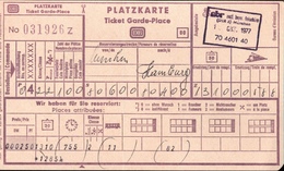 ! 5 Eisenbahn Platzkarten, Deutsche Bahn, ÖBB, 1977-1979, Hamburg, München, Wien - Europe