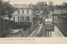 CARTE POSTALE ORIGINALE ANCIENNE  : LE HAVRE LE FUNICULAIRE DE LA COTE SEINE MARITIME (76) - Kabelbanen