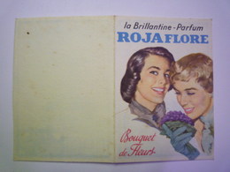 2019 - 1630  Petit Calendrier Parfumé  " ROJA FLORE "  1957    (format 6 X 9cm) - Anciennes (jusque 1960)