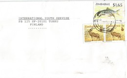 Zimbabwe 1994 Harare Freshwater Mirror Carp Cyprinus Carpio Cover - Zimbabwe (1980-...)