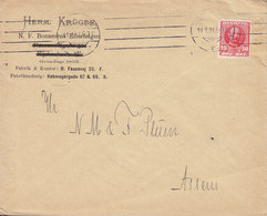 Denmark HERM. KRÜGER N. F. Bonnesens Eftf. Østre Faseanvej 23, KJØBENHAVN F. 1911 Cover Brief ASSENS (Arr.) Fr. VIII. - Cartas & Documentos