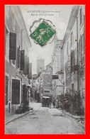 CPA (47) ASTAFFORT.  Rue Du Vert Et Clocher, Animé, Voiture Ancienne...I916 - Astaffort