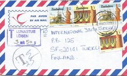 Zimbabwe 1989 Kwe Kwe Maize Mill Underfranked Taxed Cover - Zimbabwe (1980-...)