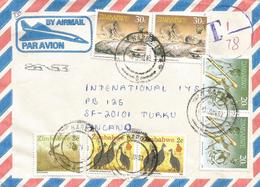 Zimbabwe 1993 Karoi Grinding Stone Guineafowl Hare Axe Underfranked Taxed Cover - Zimbabwe (1980-...)