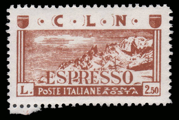 Italia - Comitato Liberazione Nazionale - Aosta - Lire 2,50 Espresso (veduta Alpina) - 1945 - Comitato Di Liberazione Nazionale (CLN)