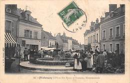 Valençay           36   Place Des Eaux Et Fontaine Monumentale. Marché    (voir Scan) - Andere & Zonder Classificatie