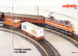 Catalogue MÄRKLIN 1985/86 HO Svenska Modeller Supplement For Sweden- En Suédois - Ohne Zuordnung