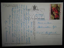 Polynesie Française Carte De Papeete 1973 Pour Hitzkirch - Lettres & Documents