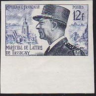 France (1954) Marshall Lattre De Tassigny. Trial Color Proof.  Scott No 717, Yvert No 982. - Autres & Non Classés