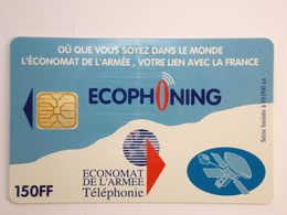 Télécarte - ECONOMAT De L'Armée - ECOPHONING - Couleur Bleu Ciel - Armada