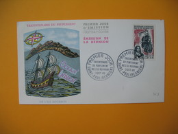 Enveloppe FDC  Réunion CFA 1965 N° 365 Tricentenaire Du Peuplement De L'Ile Bourbon Saint Paul - Covers & Documents