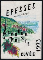 Etiquette De Vin // Epesses, Cuvée 1993 Du Choeur Mixte, Vaud, Suisse - Muziek & Instrumenten