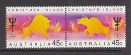 1997 Christmas Island  Year Of The Ox  Complete Pair MNH - Christmas Island